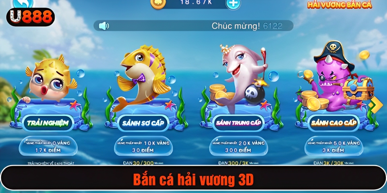 Bắn cá hải vương 3D thu hút nhờ hiệu ứng bắn mượt mà