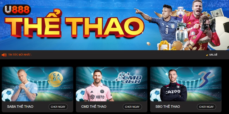 U888 là nền tảng cá cược thể thao hàng đầu