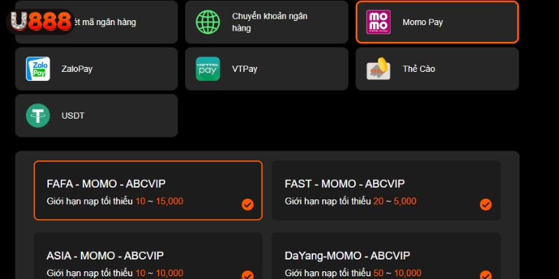 Cách nạp tiền qua Momo