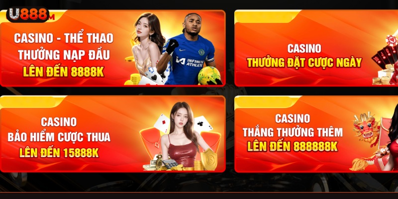 Thắng casino thưởng thêm lên đến 888888K